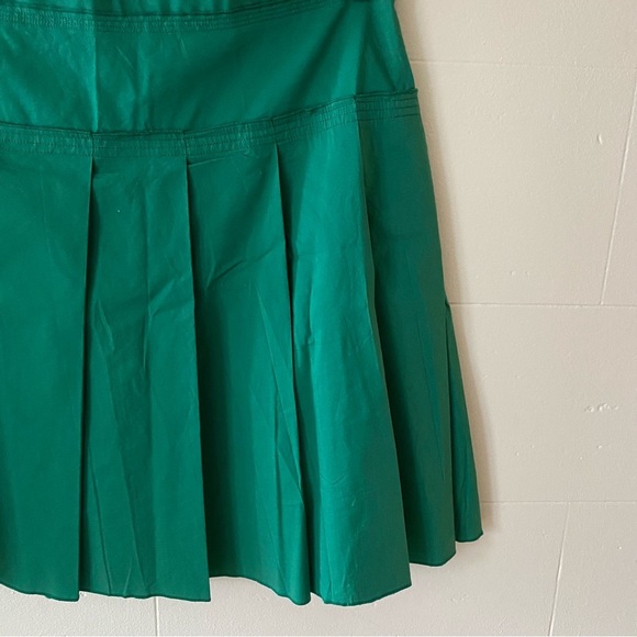 BCBG Green Pleated Mini Skirt - Picture 2 of 7